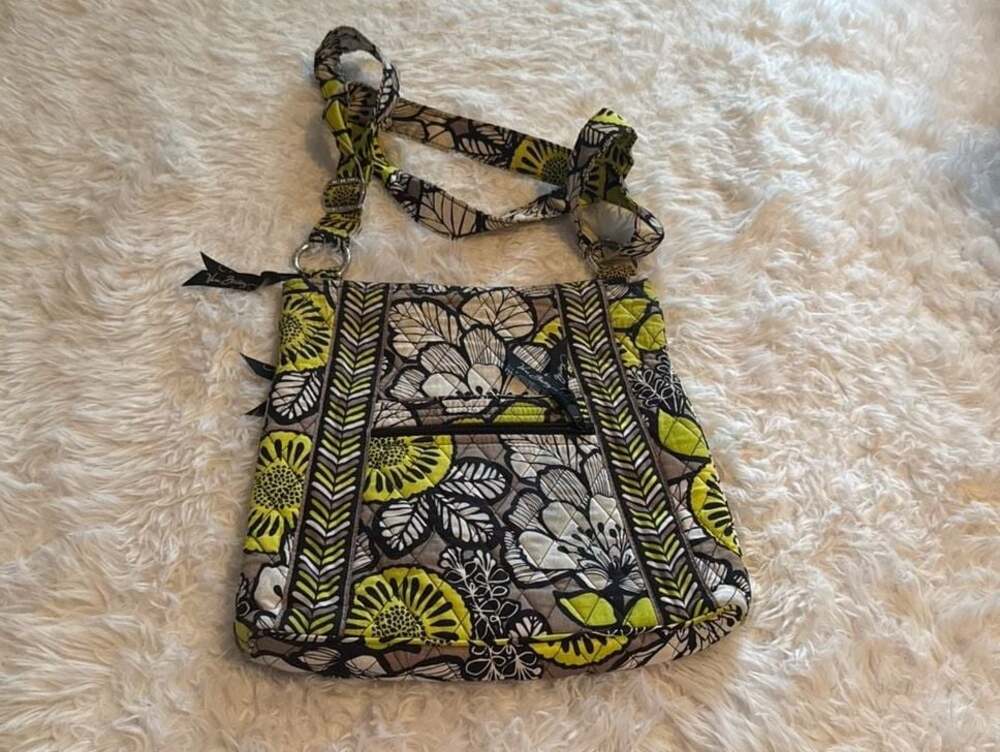 Vera Bradley Hipster Crossbody Bag in Citron Floral Pattern